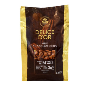 Шоколад М740 "MIR DELICE D’OR" 36% | Молочний 2,5 кг калети