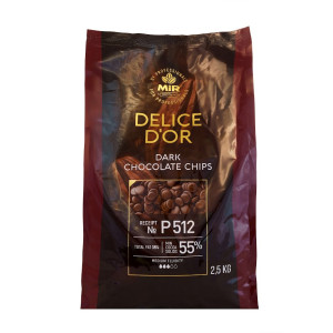 Шоколад Р512 "MIR DELICE D’OR" 55% | Чорний 2,5 кг калети