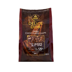 Шоколад Р512 "MIR DELICE D’OR" 55% | Чорний 0,5 кг калети