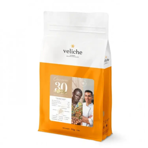 Бельгійський шоколад Veliche Gourmet White 30% | Білий 10кг Obsession