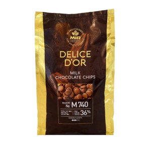 Шоколад М740 "MIR DELICE D’OR" 36% | Молочний 1 кг калети